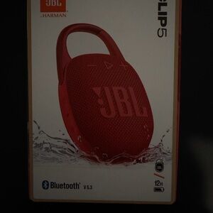 JBL Clip 5 Portable Speaker in Red
